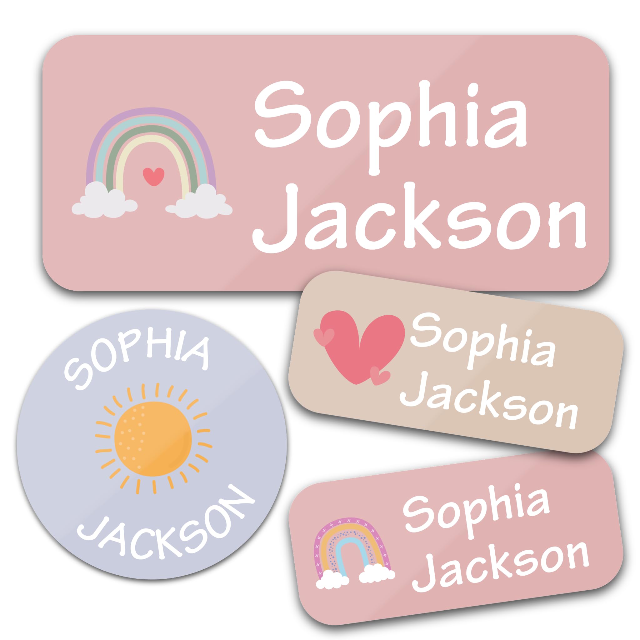 Baby Clothing Labels - Étiquettes personnalisées pour arbres, autocollants rectangulaires