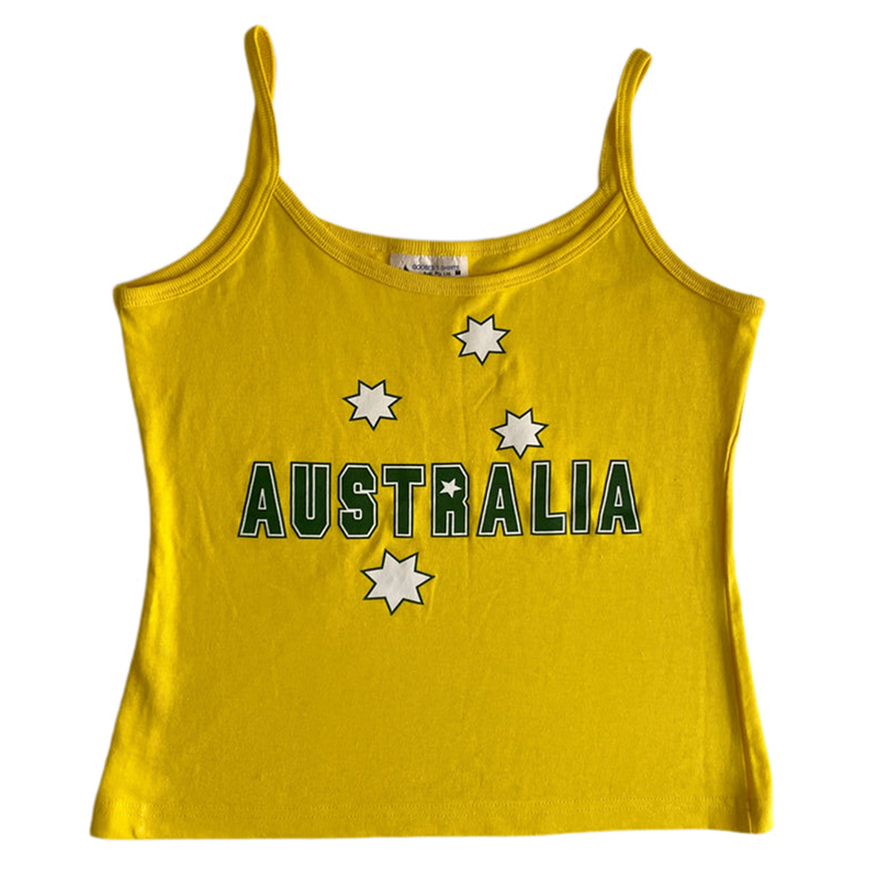 Baby Yellow Clothing Women - Haut court imprimé jaune pour femme,