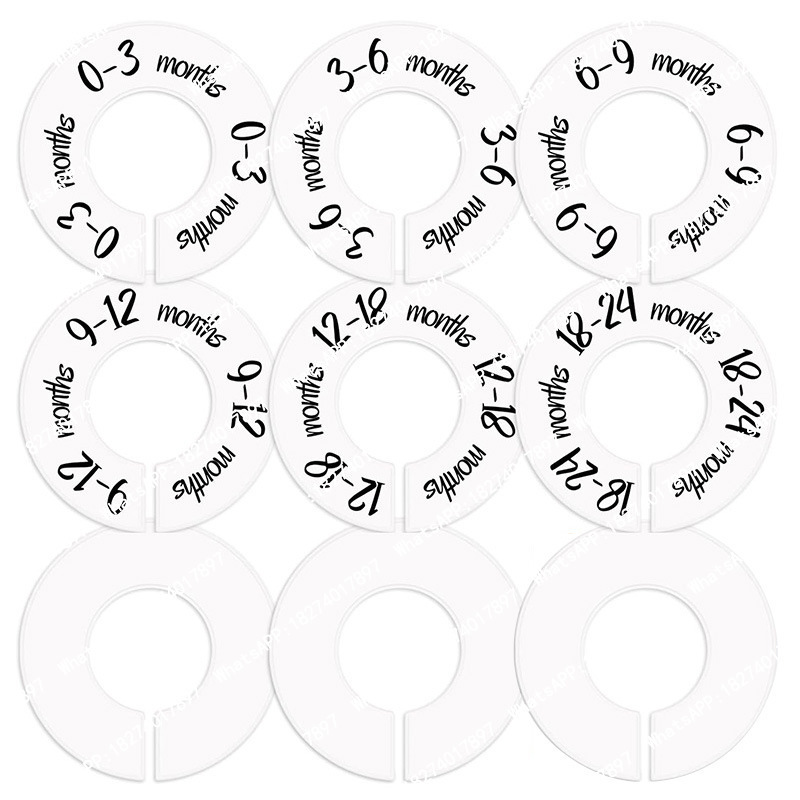 Baby Clothing Hanger Dividers - 100 pièces de marqueurs de taille