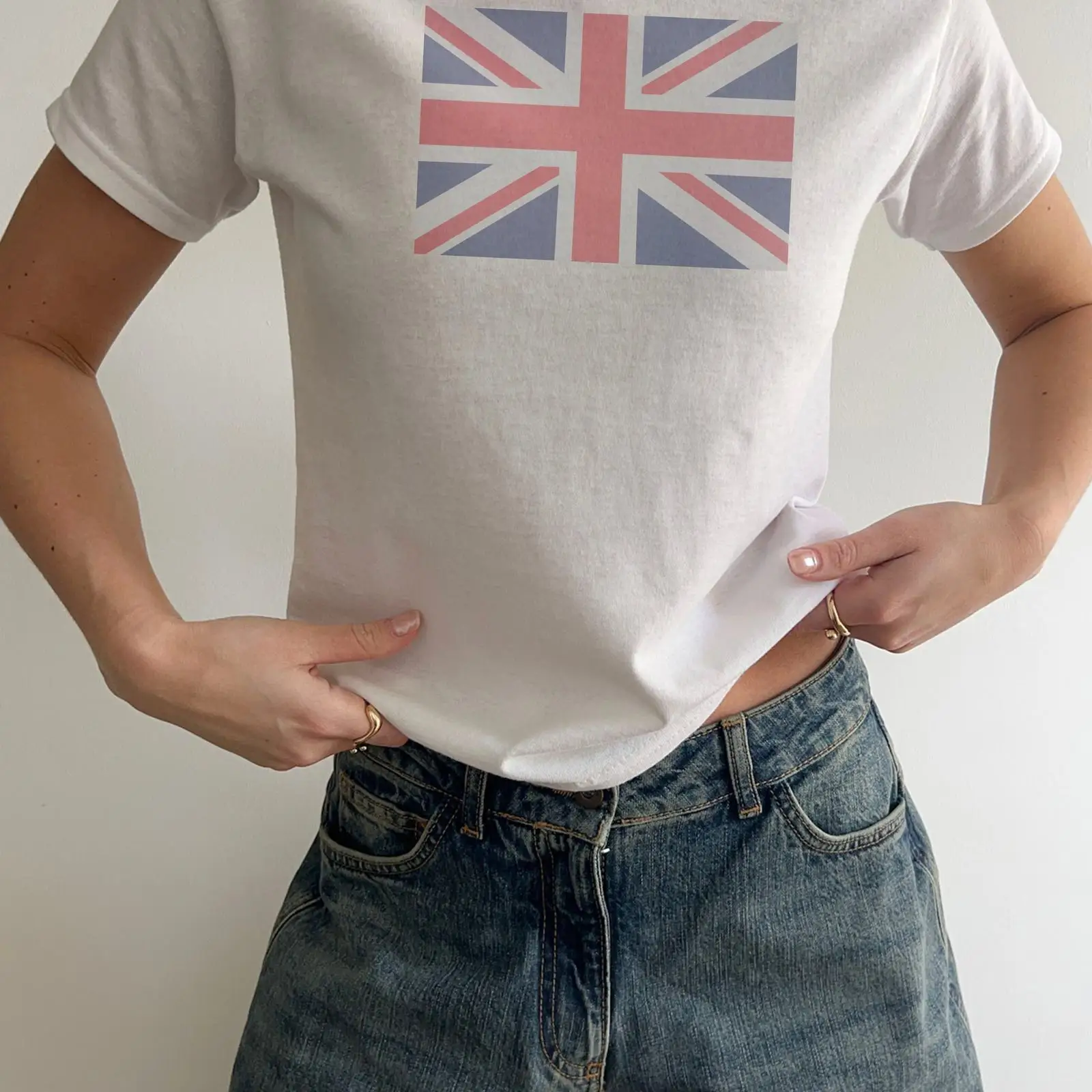 Baby Clothing Jack - T-shirt Y2K délavé motif drapeau britannique