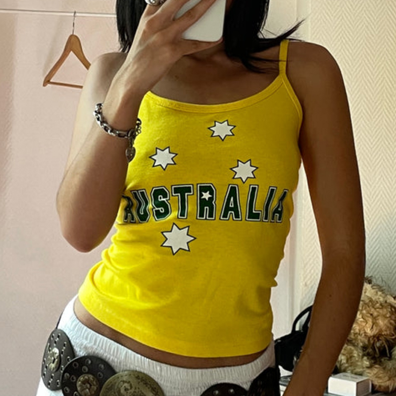 Haut court imprimé jaune pour  - Baby Yellow Clothing Women avis et prix