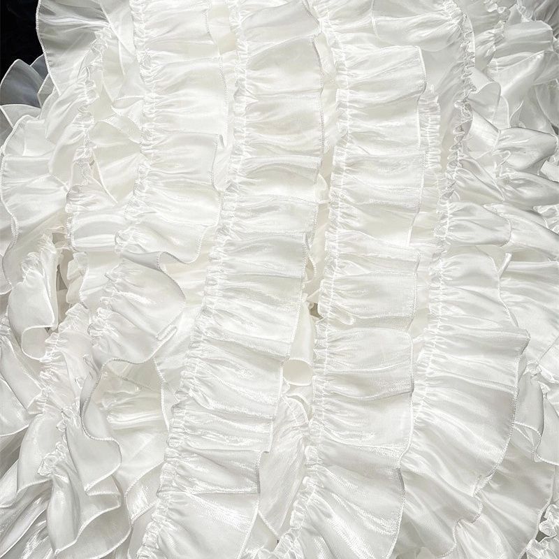 Tissu plissé en dentelle perlé - Baby Clothing Yarn avis et prix