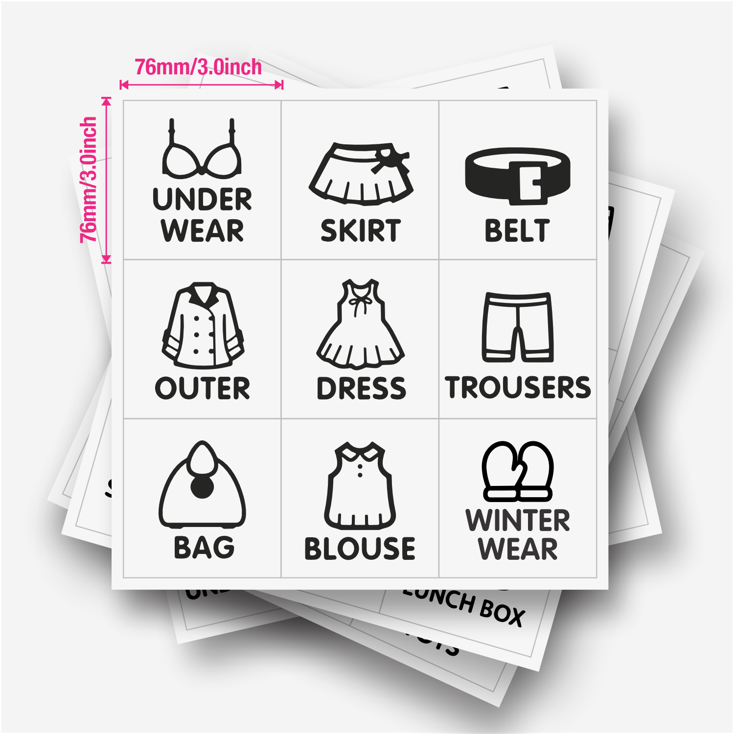 9 étiquettes/feuille, étiquett - Baby Clothing Labels avis et prix